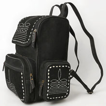 Load image into Gallery viewer, Black Stallion Suede Leather Backpack