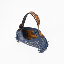 Load image into Gallery viewer, Dolly Official PRCA & NFR Licensed Collection®️ Embroidered Western Stitch Long Fringe Shoulder Hobo Bag