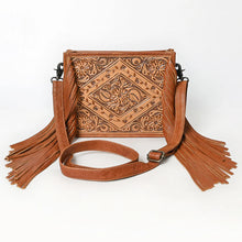 Load image into Gallery viewer, Juniper Hand Tooled Leather Crossbody Purse