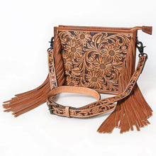Load image into Gallery viewer, Gardendale Hand Tooled Leather Crossbody Purse