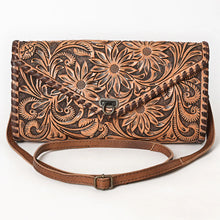 Load image into Gallery viewer, Eden Bloom Hand Tooled Leather Crossbody Purse