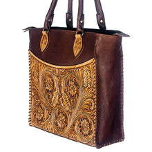 Load image into Gallery viewer, Stove Creek Western Leather Tote Bag