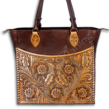 Load image into Gallery viewer, Stove Creek Western Leather Tote Bag