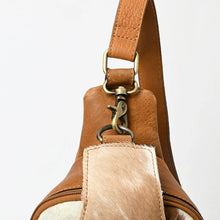 Load image into Gallery viewer, Sage Sun Hand Tooled Leather Sling Bag