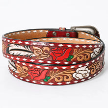 Load image into Gallery viewer, War of Roses Hand Tooled Leather Belt