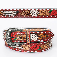 Load image into Gallery viewer, War of Roses Hand Tooled Leather Belt