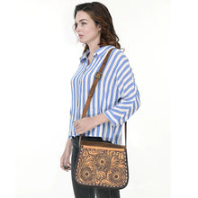Load image into Gallery viewer, Barren River Hand Tooled Leather Crossbody Purse