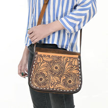 Load image into Gallery viewer, Barren River Hand Tooled Leather Crossbody Purse