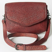 Load image into Gallery viewer, The Wallace Red Vintage Leather Crossbody Purse