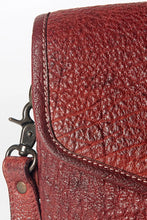 Load image into Gallery viewer, The Wallace Red Vintage Leather Crossbody Purse