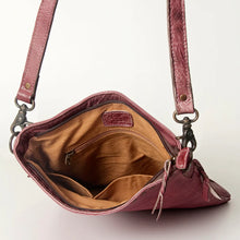 Load image into Gallery viewer, The Barkley Burgundy Vintage Leather Crossbody Purse