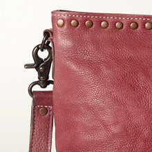 Load image into Gallery viewer, The Barkley Burgundy Vintage Leather Crossbody Purse