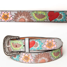 Load image into Gallery viewer, You Have My Heart Hand Tooled Leather Belt