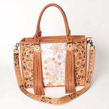 Load image into Gallery viewer, Flower Mountain Western Leather Tote Bag