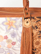 Load image into Gallery viewer, Flower Mountain Western Leather Tote Bag