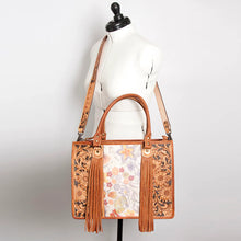 Load image into Gallery viewer, Flower Mountain Western Leather Tote Bag