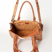 Load image into Gallery viewer, Flower Mountain Western Leather Tote Bag