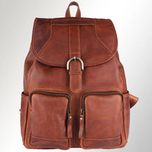 Load image into Gallery viewer, Brown Hill Italian Leather Backpack