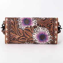 Load image into Gallery viewer, Desert Bloom Western Leather Crossbody Wallet