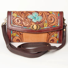 Load image into Gallery viewer, Morongo Valley Western Leather Crossbody Wallet