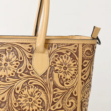 Load image into Gallery viewer, Calf Creek Hand Tooled Leather Shoulder Tote Bag
