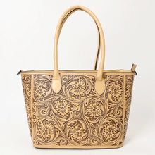 Load image into Gallery viewer, Calf Creek Hand Tooled Leather Shoulder Tote Bag