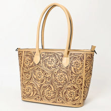 Load image into Gallery viewer, Calf Creek Hand Tooled Leather Shoulder Tote Bag