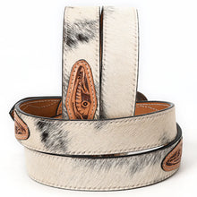 Load image into Gallery viewer, Round Top Hand Tooled Leather Belt