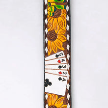 Load image into Gallery viewer, The Gambler Hand Tooled Leather Belt