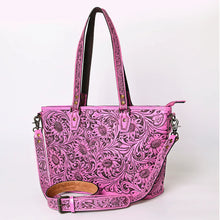Load image into Gallery viewer, Pink Skies Hand Tooled Leather Purse