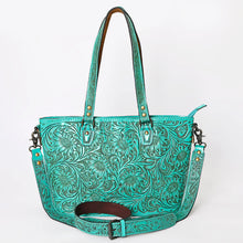 Load image into Gallery viewer, Green Country Hand Tooled Leather Purse