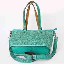 Load image into Gallery viewer, Green Country Hand Tooled Leather Purse