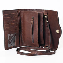 Load image into Gallery viewer, Sugarloaf Western Leather Crossbody Wallet