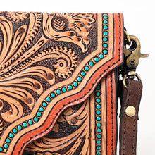 Load image into Gallery viewer, Bel Air Vista Western Leather Crossbody Wallet