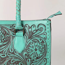 Load image into Gallery viewer, Turquoise Hills Hand Tooled Leather Shoulder Bag