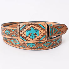 Load image into Gallery viewer, The Thunderbird Hand Tooled Leather Belt