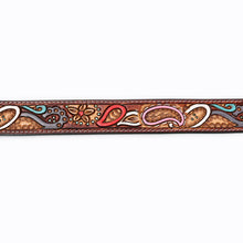 Load image into Gallery viewer, Paisley Hand Tooled Leather Belt