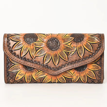 Load image into Gallery viewer, Providence Sunflower Hand Tooled Leather Wallet