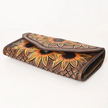 Load image into Gallery viewer, Providence Sunflower Hand Tooled Leather Wallet