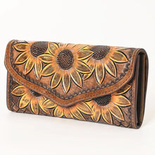 Load image into Gallery viewer, Providence Sunflower Hand Tooled Leather Wallet