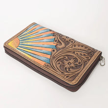 Load image into Gallery viewer, Sun Ray Hand Tooled Leather Wallet