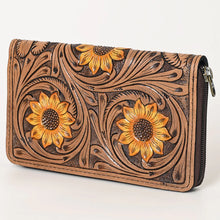 Load image into Gallery viewer, Sunflower Springs Hand Tooled Leather Wallet