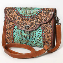 Load image into Gallery viewer, Ozark Lake Western Tooled Leather Crossbody Purse