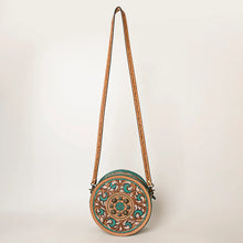 Load image into Gallery viewer, Emerald Basin Hand Tooled Leather Canteen Purse