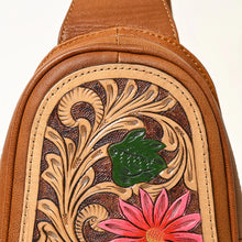 Load image into Gallery viewer, Springs Blooms 2 Hand Tooled Leather Sling Bag