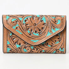 Load image into Gallery viewer, Turquoise Spirit Hand Tooled Leather Wallet