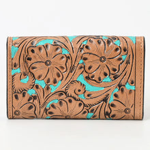 Load image into Gallery viewer, Turquoise Spirit Hand Tooled Leather Wallet