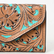 Load image into Gallery viewer, Turquoise Spirit Hand Tooled Leather Wallet