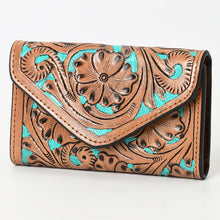 Load image into Gallery viewer, Turquoise Spirit Hand Tooled Leather Wallet