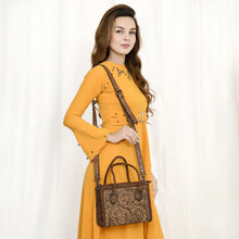 Load image into Gallery viewer, Tenney Hand Tooled Leather Tote Bag